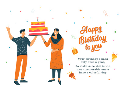 Birthday Card animation app app design application artwork birthday card branding design graphic design illustration illustration art logo mobile motion graphics poster art product design sketch typography vector web design