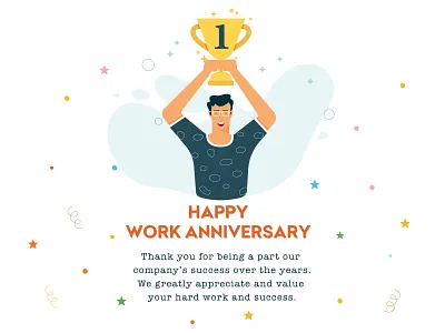 Work Anniversary animation anniversary app branding design graphic design icon illustration illustration art logo motion graphics procreate product design sketching typography vector work workfromhome workspace