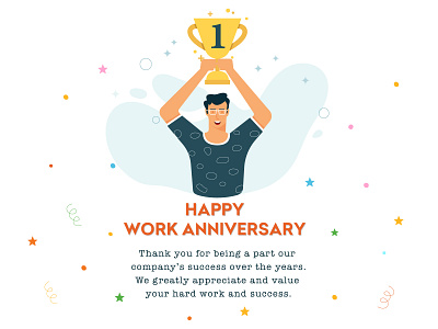 Work Anniversary animation anniversary app branding design graphic design icon illustration illustration art logo motion graphics procreate product design sketching typography vector work workfromhome workspace