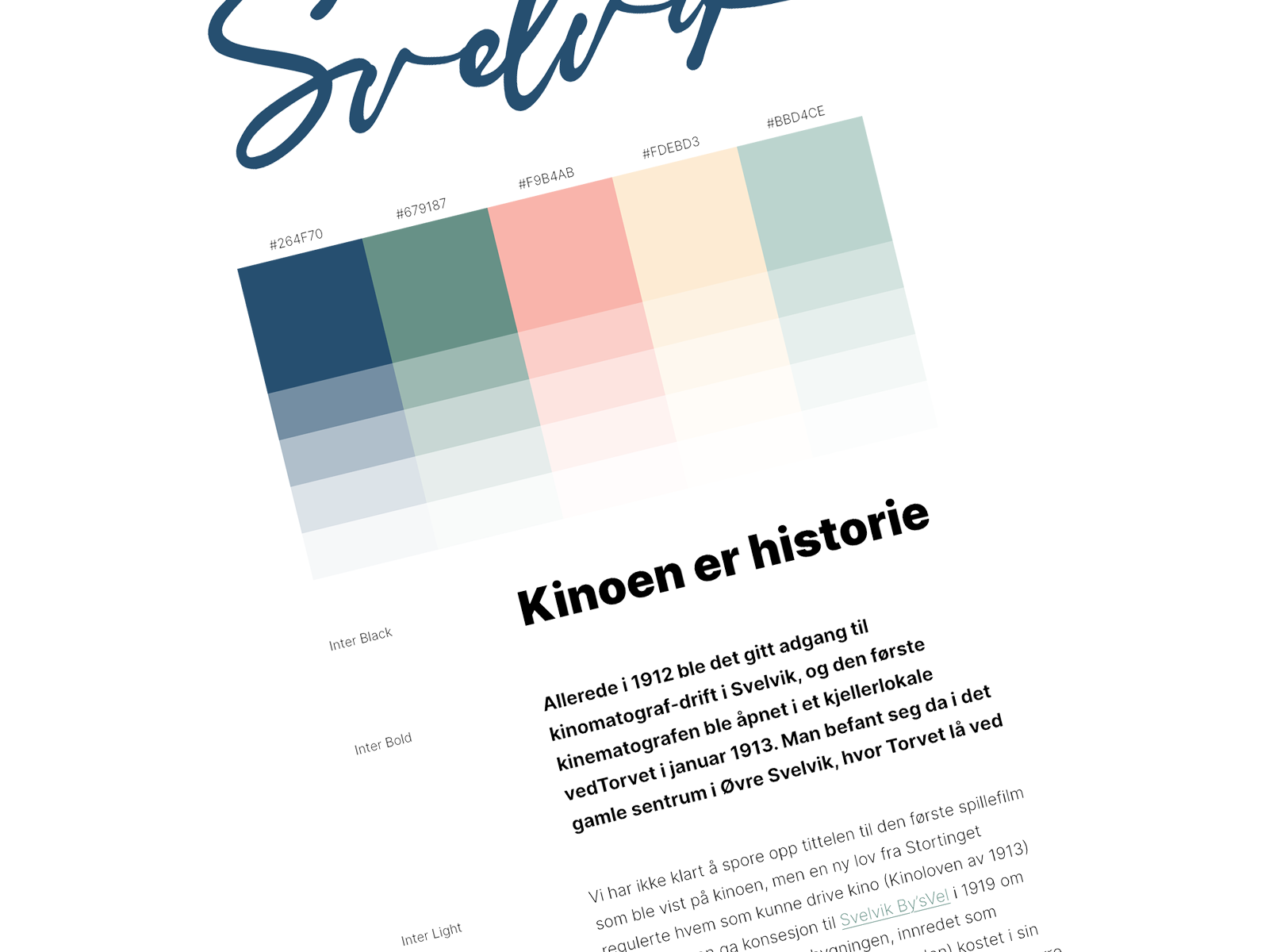 Example of Simple style guide for website