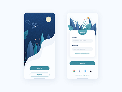 Sign up interface design illustration interface ui ux