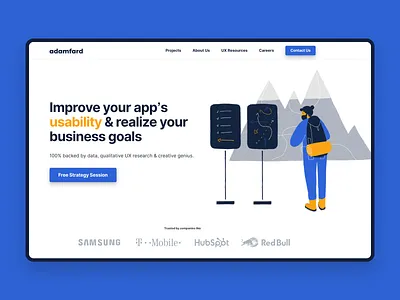 Landing Page - branding cta button illustraion landing page ui ux webdesign