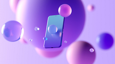 Phone Styleframe 3d c4d cinema 4d motion motion design motiongraphics octane social ui ux