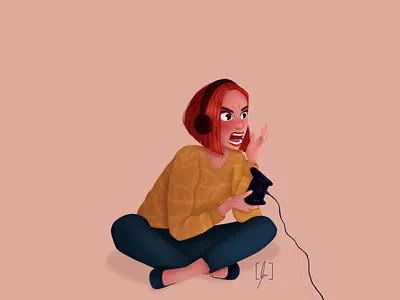 Anger character animation character concept character design characterdesign female character gamer gamers girl girl boss girl drawing illustration visual development woman