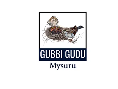 A Logo for GUBBI GUDU (Sparrow Nest) branding design flat illustration illustrator logo logo 2d logo a day vector vector art