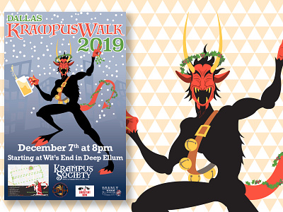 2019 Krampus Walk Poster design digital art digital illustration illustrator poster vector vector illustration