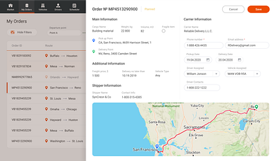 Uber Freight Like Trucking App car sharing cargo front end development gps logistics truck uber ui ux web web development