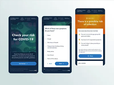 COVID-19 Checker doctors emergency room healthcare medical app nurses patients product design ux