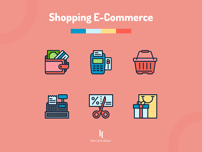 Shopping E-Commerce Icons business ecommerce fashion icon icon app icon web iconography icons icons set kerismaker marketing online shopping online store online store commerce promotion shopping shopping app shopping cart style website