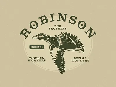 Robinson The Brothers duck graphic designer illustration instagram logo metal work retro vintage style wooden work