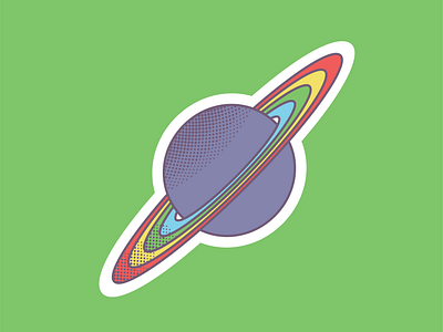 Rainbow planet brand gay gaypride icon illstration illustrator lgbtq lgbtqia planet space