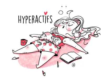 hyperactifs character confinment covid19 curve curvy digital illustration illustration illustrator ipadpro procreate stayhome tattoo