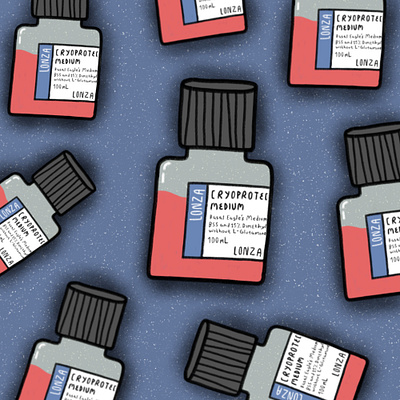 Freezing Medium biology design patterns illustration laboratory