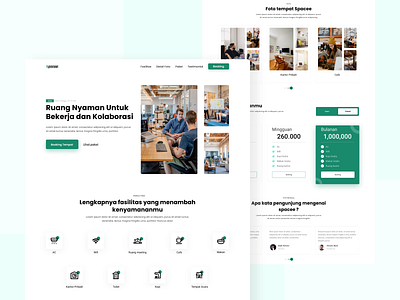 Spacee - Coworking Space Website Design case study coworking coworking space home homepage kediri landing page landingpage website website design