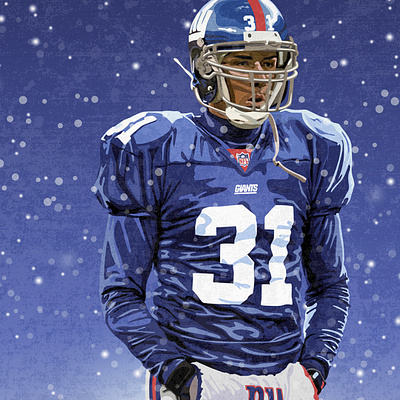 Jason Sehorn Illustration design football giants illustration illustrator national football league new york new york giants nfl ny sports usc