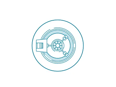 Fintiba Icon - Blocked account app bank design digital icon illustration ui vector web