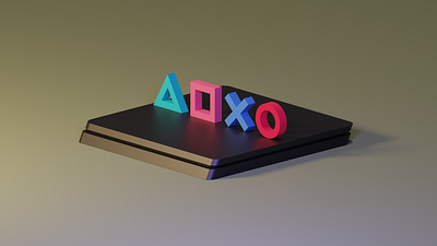 PlayStation Buttons 3d blender blender3d blender3dart clean design minimal playstation playstation 4