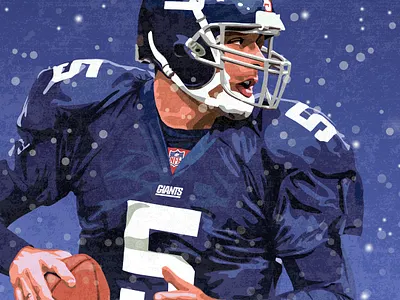 Kerry Collins Illustration design drawing illustration illustrator national football league new york new york giants nfl ny quarterback sports vector