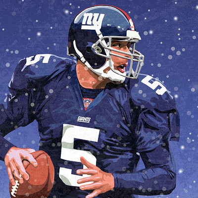 Kerry Collins Illustration design drawing illustration illustrator national football league new york new york giants nfl ny quarterback sports vector