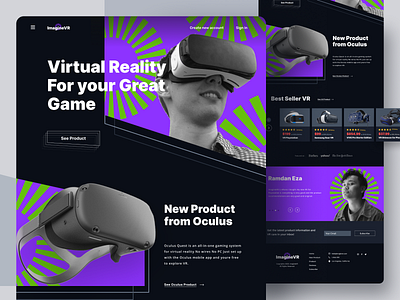 Virtual Reality E-Commerce - Web Design design figma homepage interface landing page layout luxury minimalist shoot simple ui uidesign uiux ux web web design webdesign website