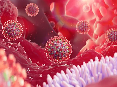 Coronavirus invade human cells 3d 3d art 3d illustration 3dart c4d cinema 4d cinema4d coronavirus covid covid 19 covid19 flu illustration octane octanerender virus