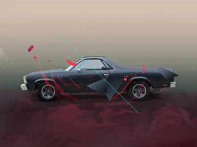 El Camino digital art digital painting el camino illustration pickup