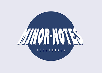 Minor Notes Recordings logo branding design illustration logo typography vector