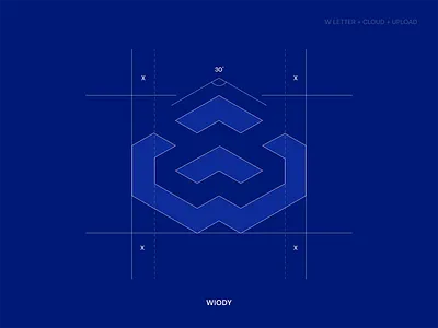 Wiody Software [GRID] arrow logo brand brand design brand identity branding branding design cloud cloud logo design identity identity branding identity design logo logo design logos software typography w letter w logo wiody