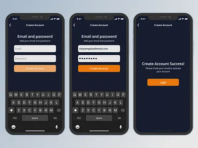 Sign Up UI for iOS app design flat ios ui