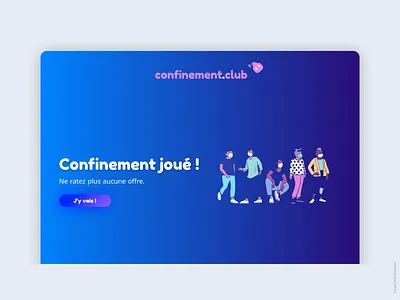 Confinement Club design illustration ui ux web website
