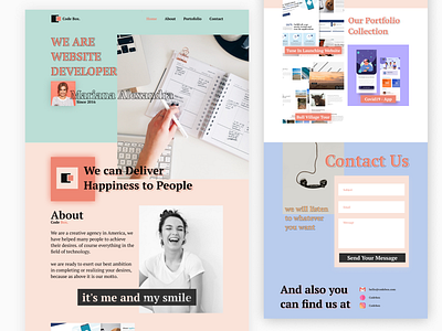 Code Box - Creative Agency Website Exploration 2020 blog branding creative agency creativity design exploration portofolio typogaphy uiux unique web website website design