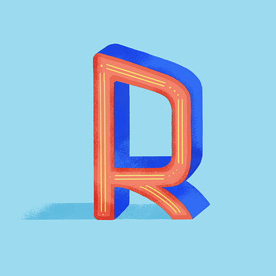 36 days of type : r 36daysoftype07 colors palette digital illustration dribble illustration