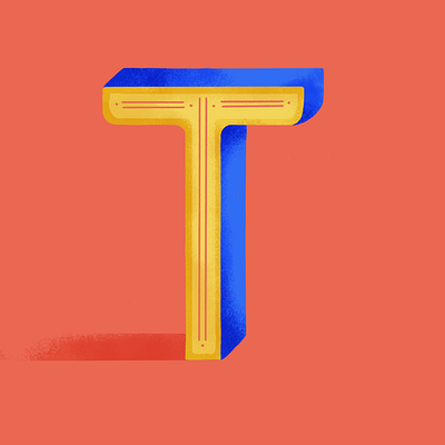 36 days of type: T 2020 36daysoftype07 colors palette digital illustration dribble illustration lettering