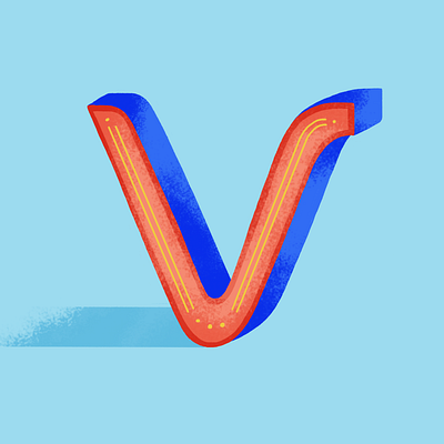 36 days of type: V 2020 36daysoftype07 colors palette dribble illustration lettering