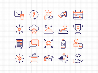 Yugabyte icons 2020 brand branding icon set icons illustration linear icons ui ui design user experience user interface ux web design website