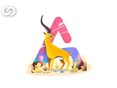 "A" Antelope 2020 antelope art artist best color creative design illustration illustrator trend vector