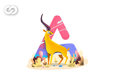 "A" Antelope 2020 antelope art artist best color creative design illustration illustrator trend vector