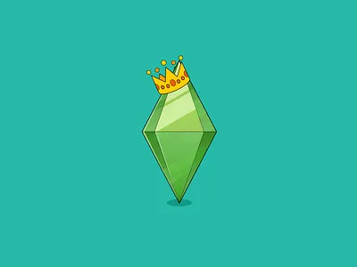 Sims Plumbob design illustration nitishmurthy series stickers vector