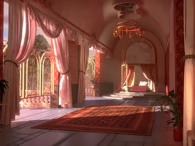 3D Queen's Room autodesk maya autodeskmaya maya nuke substance painter substancepainter