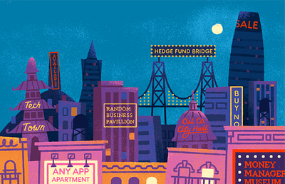 Bridges or Branding brand brand design branding bridge bridges cities city city branding city illustration cityscape controversial editorial editorial art editorial illustration high rise san francisco skyscraper