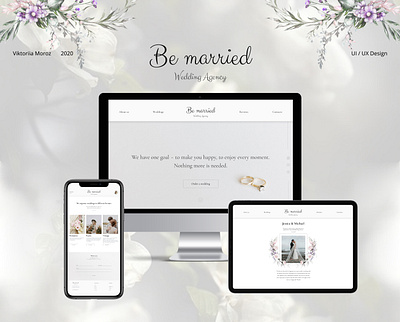 Landing page for Wedding agency agency website app celebration corporate design landing page design landingpage minimalism weddesign wedding