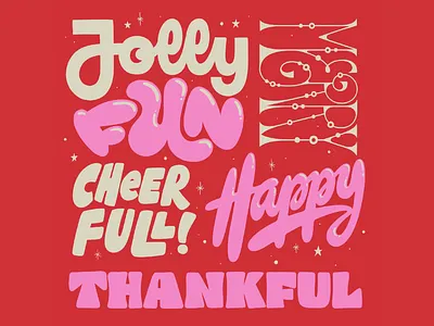 Christmastime christmas colorful digital art happy illustration jolly lettering merrychristmas type typography