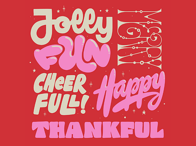 Christmastime christmas colorful digital art happy illustration jolly lettering merrychristmas type typography