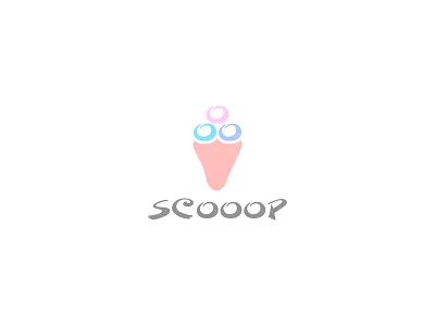 Scooop Logo Design Challenge Day 27 abstract branding cool creative dailylogo dailylogochallenge day 27 design femine icecream illustration logo logodesign logodesignchallenge logodesigners scooop simple watercolor