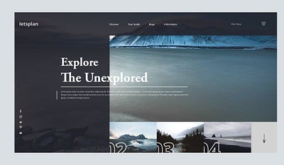 Ocean_LetsPlan banner design design illustration illustrator ui ux web website