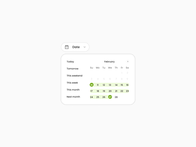 Date Picker calendar clean date date range date selector datepicker design minimal ui ux web