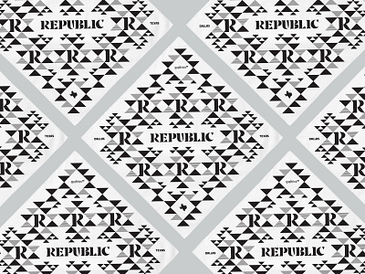 Republic Bandana bandana branding dallas geometric geometric design identity pattern qualtrics texas triangle typography