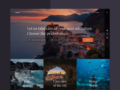 dribbble shot travel destination clear destination filter inspiration journey minimal modern serach socialmedia travel traveler traveling typography ui uidesign uiux userinterface water website world