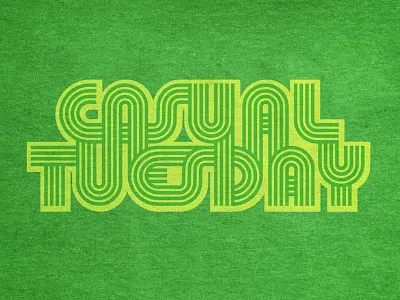 Casual Tuesday apparel calendar casual corona coronavirus covid 19 letterforms letters logotype typography wfh work