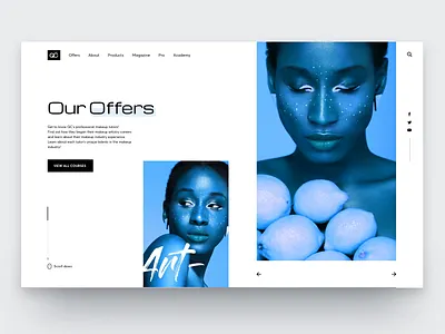 QC MakeUP online courses aftereffects animation blue course dribbble girl make up makeup motion parallax social media typography ui violet